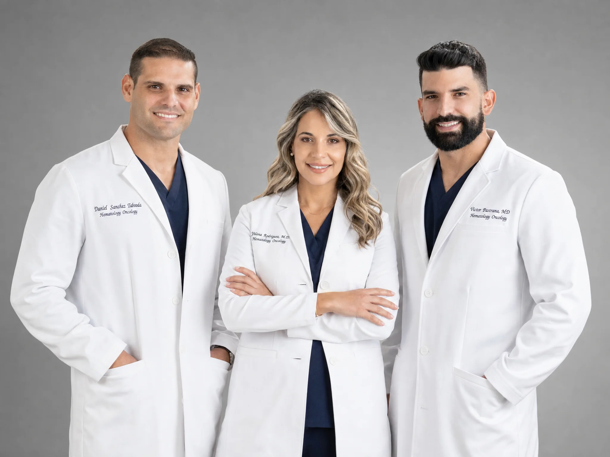 Equipo médico de Miami Oncology Specialist en clínica de hematología y oncología en Miami